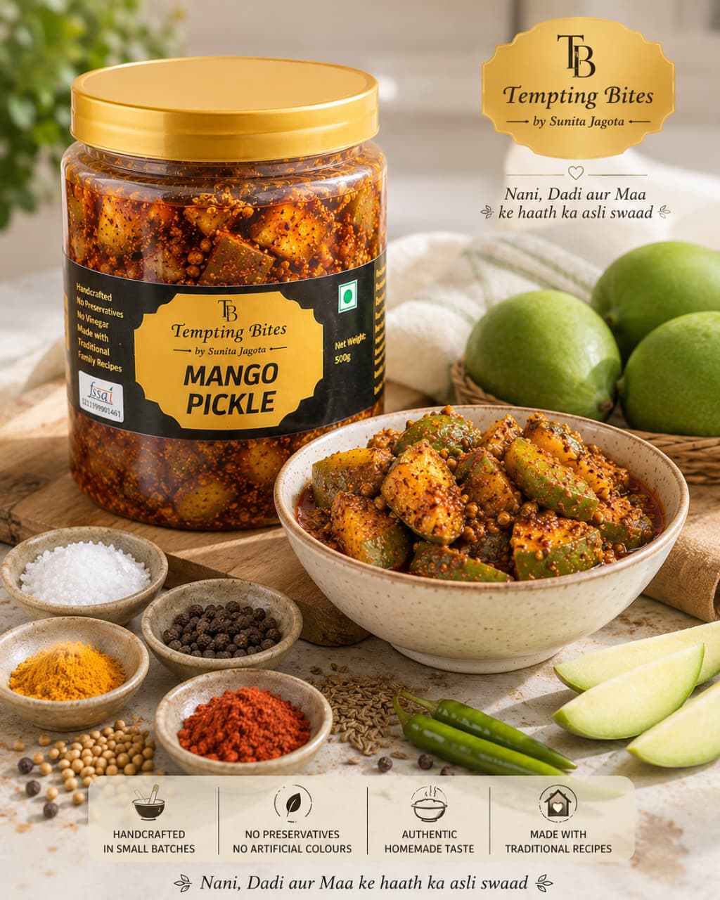 Mango Pickle - Premium quality homemade pickle Punjab